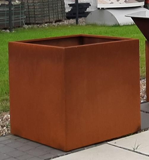 Pot en acier corten 90x90x90